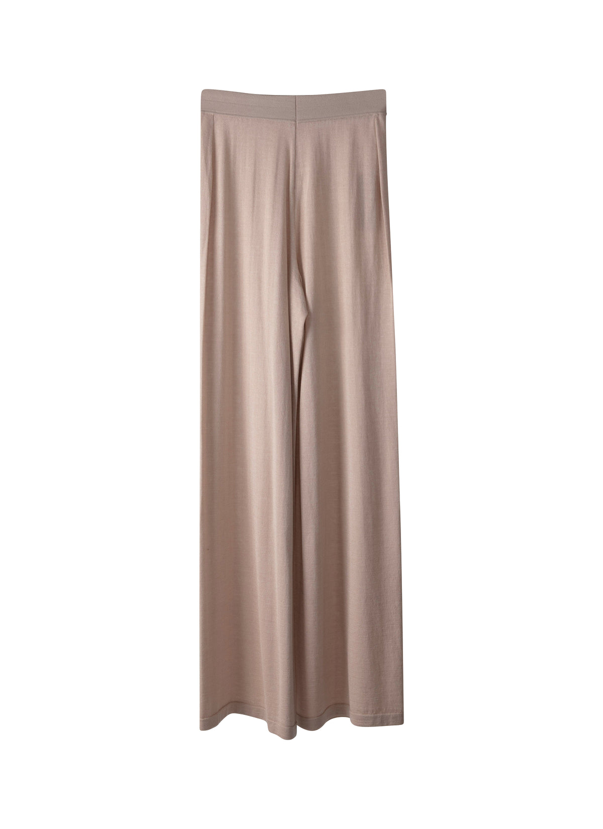 Pantalon droit en cachemire et soie - Sable
