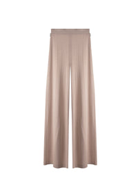 Pantalon droit en cachemire et soie - Sable