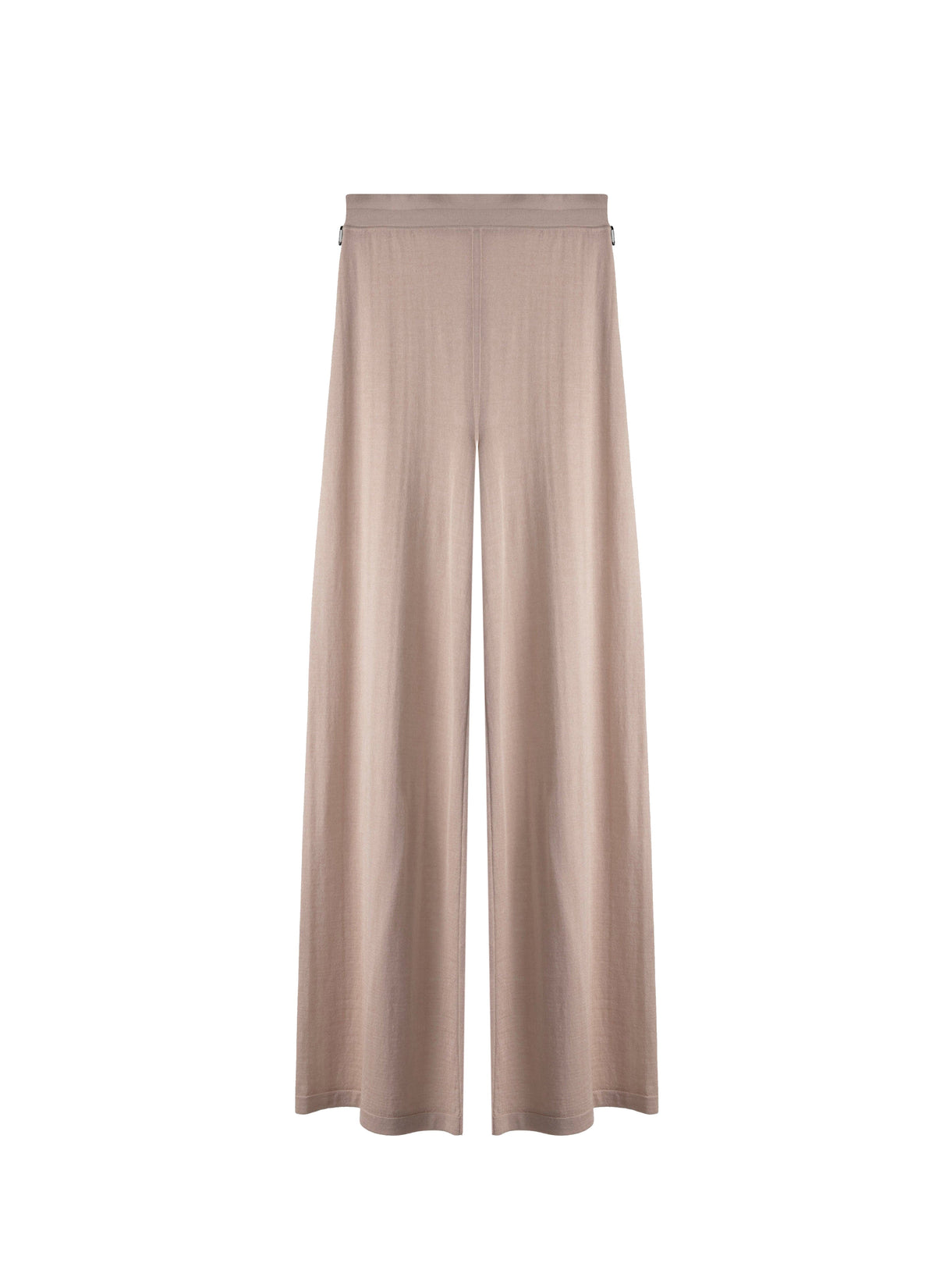 Pantalon droit en cachemire et soie - Sable