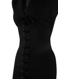 Robe longue en laine - Noir