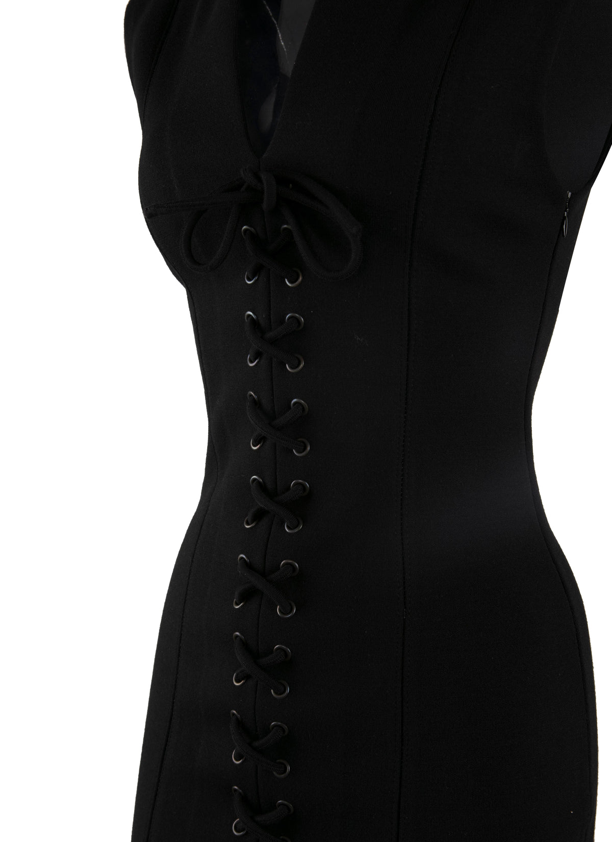 Robe longue en laine - Noir