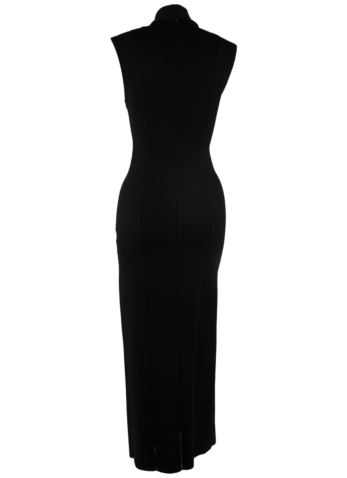 Robe longue en laine - Noir