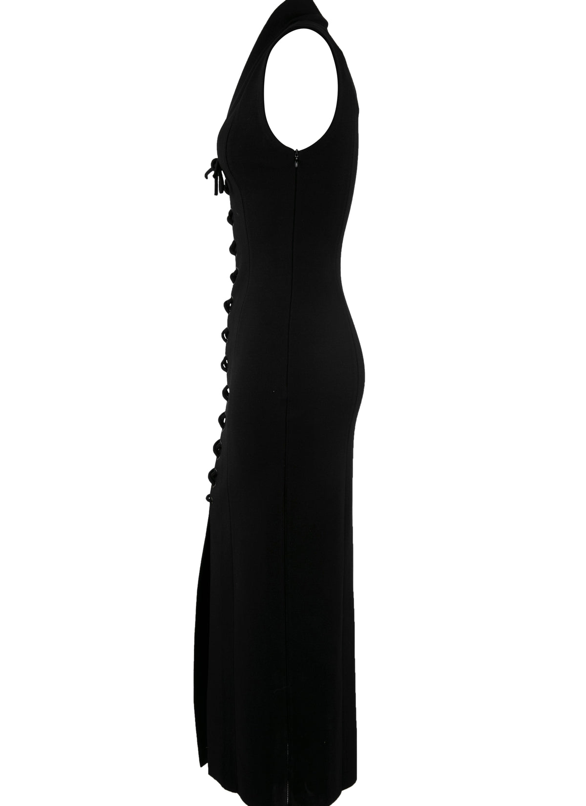 Robe longue en laine - Noir