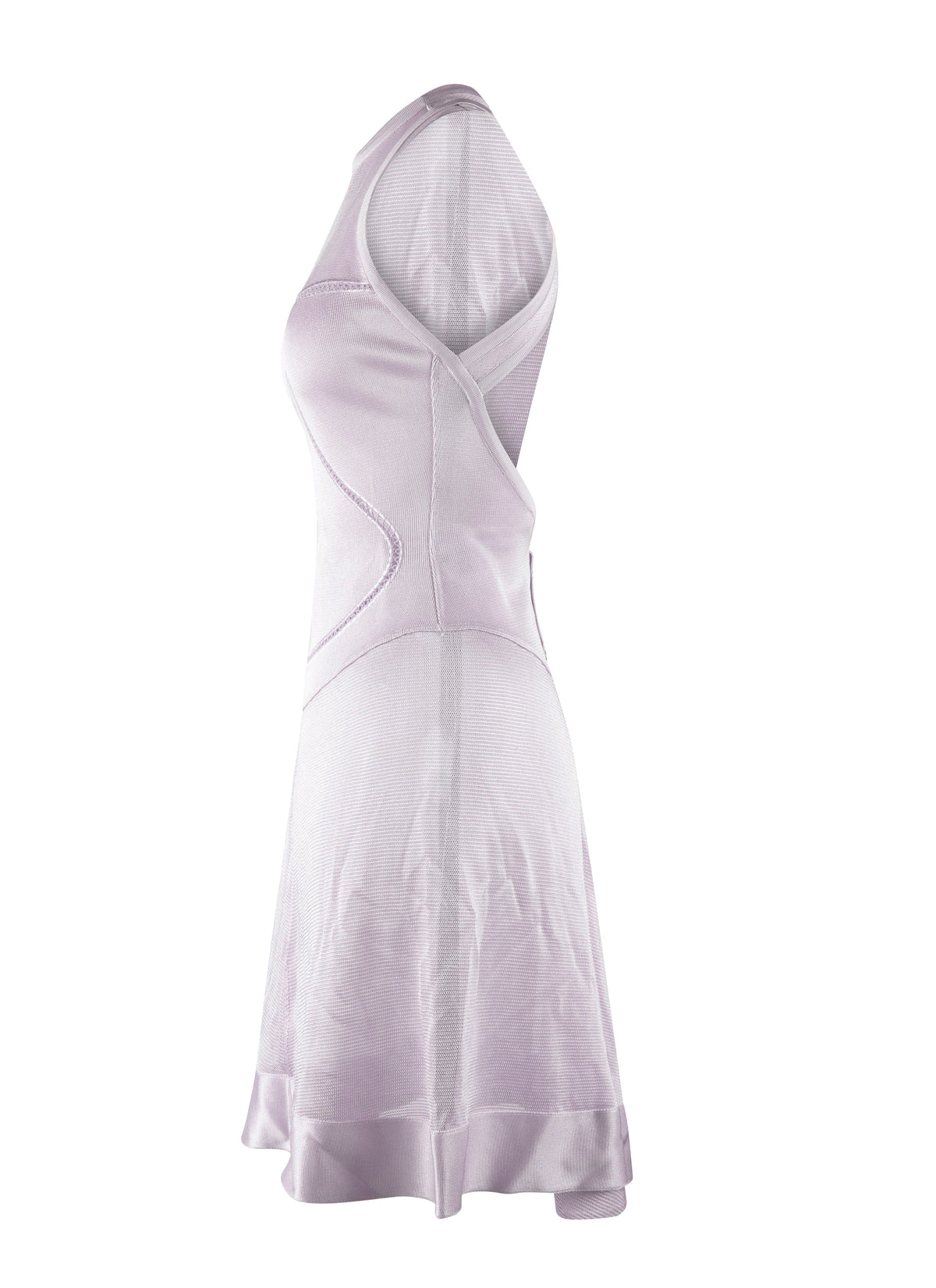 Robe courte à dos ouvert avec bretelles croisés - Lilas