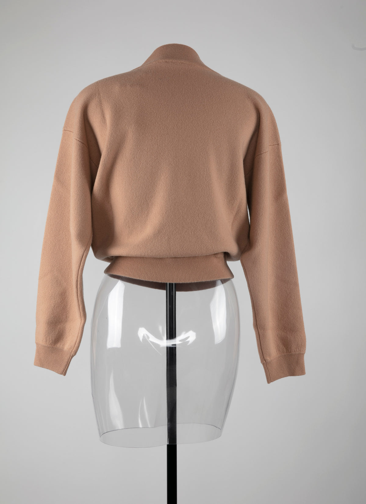 Cashmere short jumper - Powder
