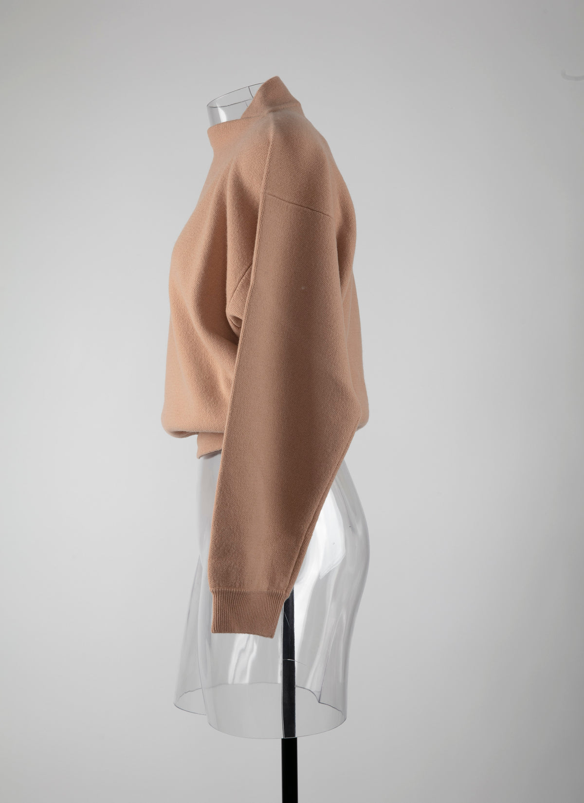 Cashmere short jumper - Powder