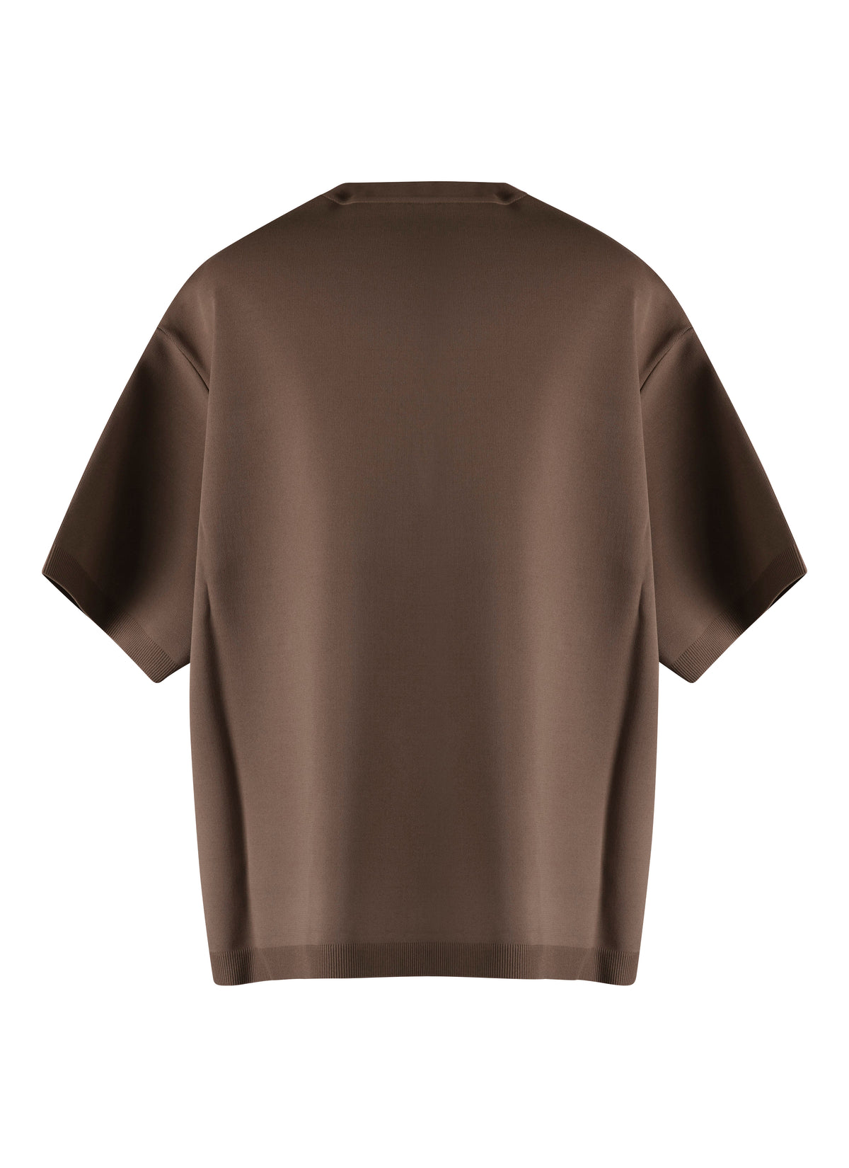 Oversized short-sleeved knitted jumper - Savane