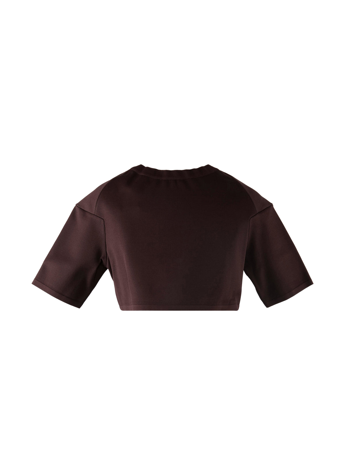 Knitted short jumper - Chocolate