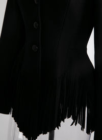 Regular jacket in wool - Black intense
