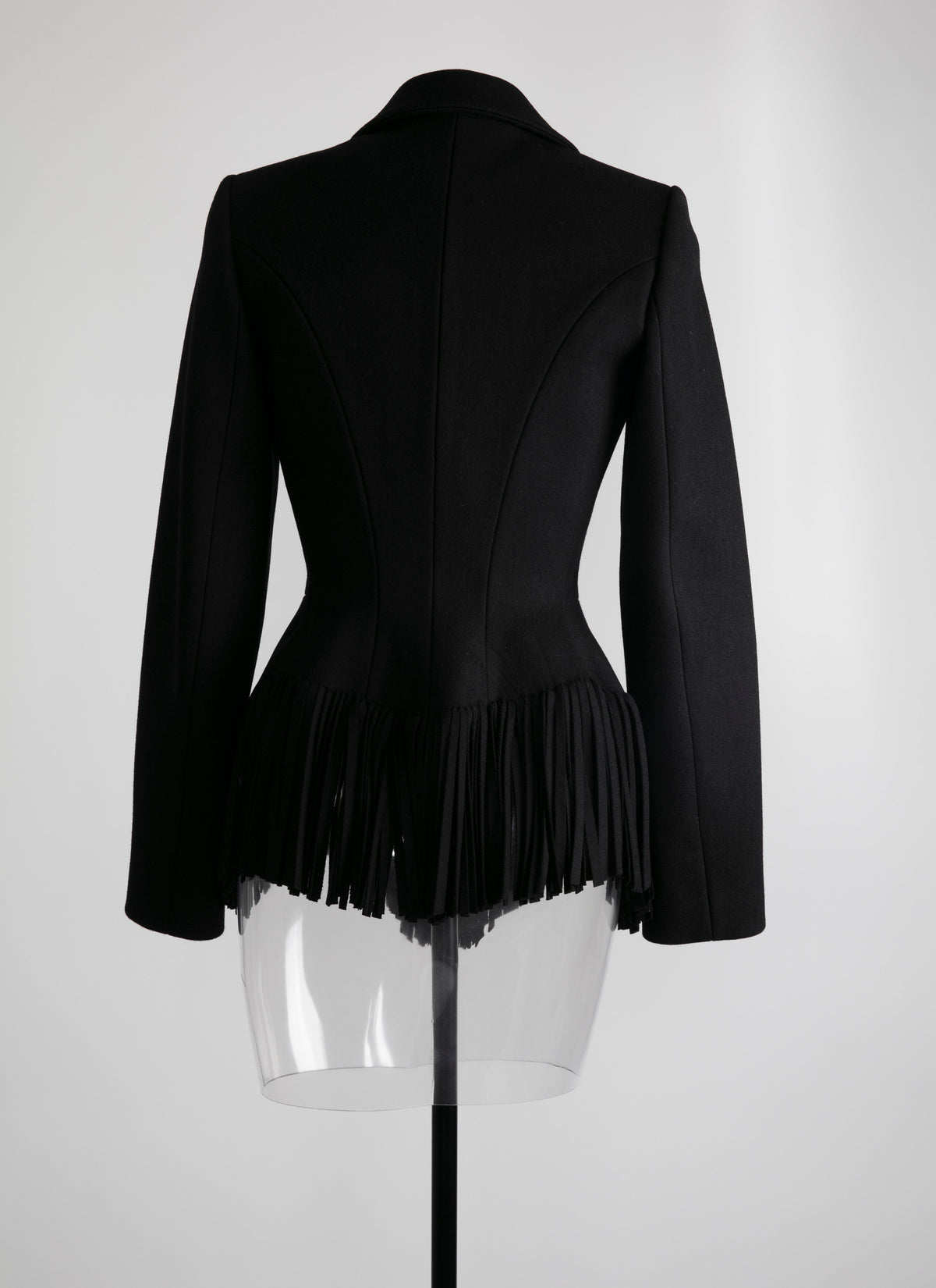 Regular jacket in wool - Black intense