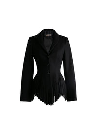 Regular jacket in wool - Black intense