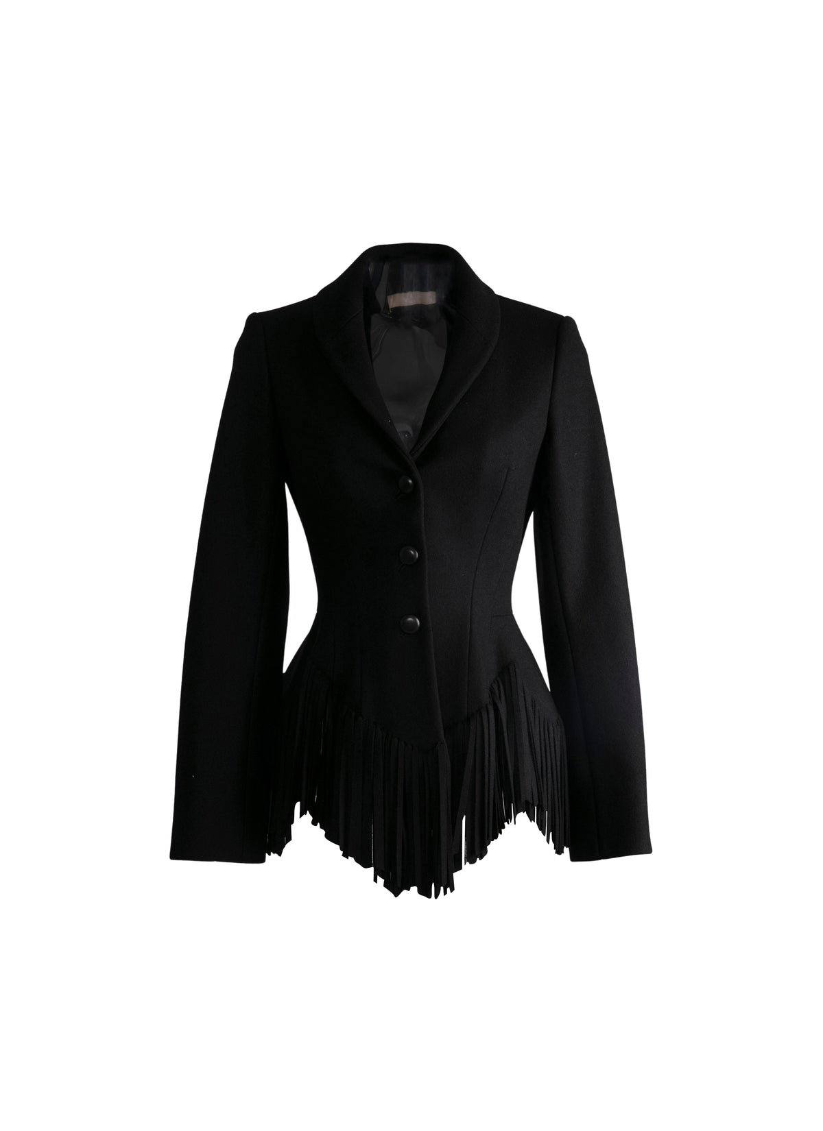 Regular jacket in wool - Black intense