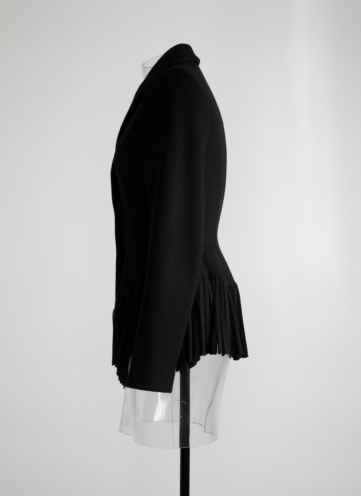 Regular jacket in wool - Black intense