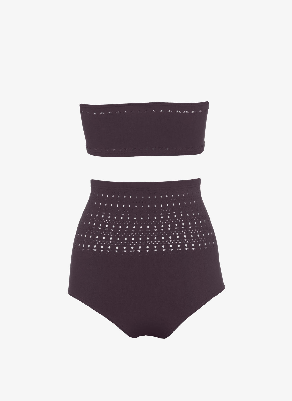 Maillot de bain bikini sans coutures - Aubergine