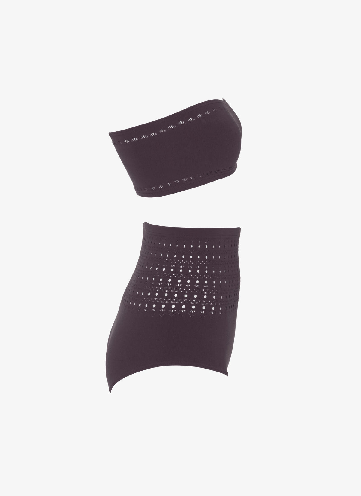 Maillot de bain bikini sans coutures - Aubergine