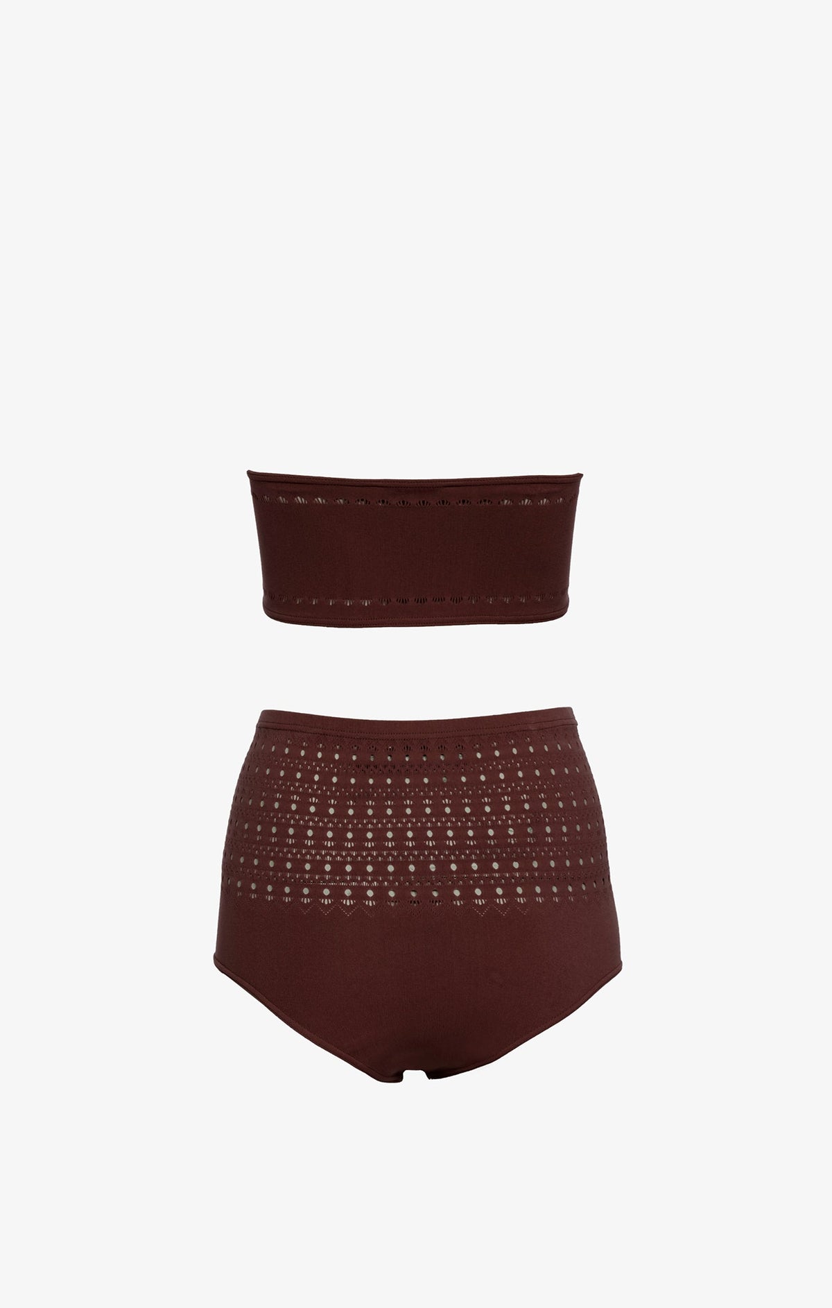Seamless bikini swimming costume - Dark brown