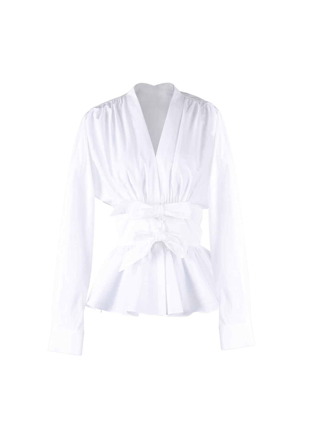 Tied corset shirt - White