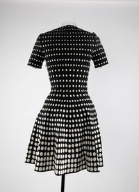 Robe patineuse à manches courtes - Noir & Blanc