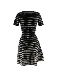 Robe patineuse à manches courtes - Noir & Blanc