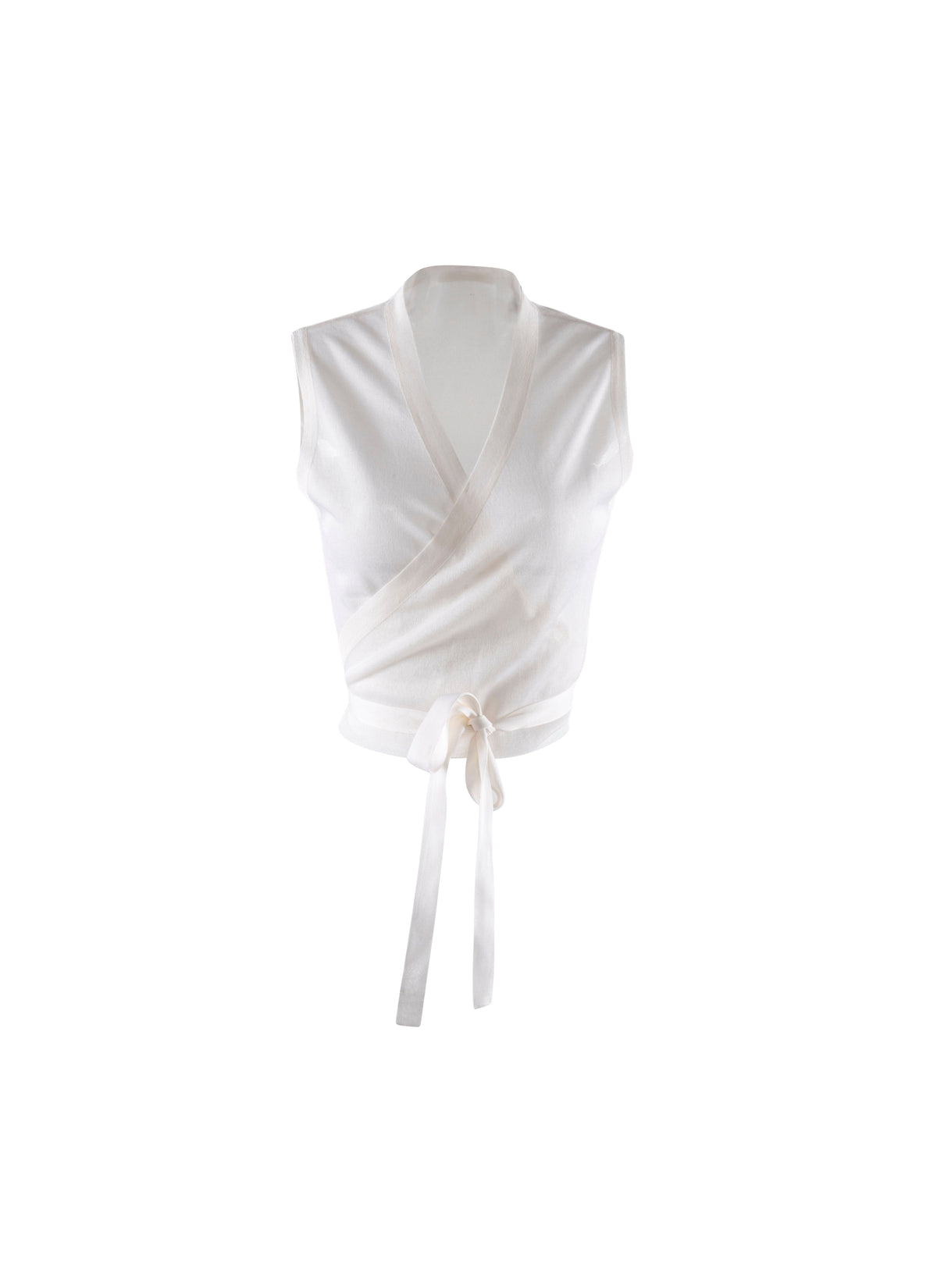 Sleeveless silk cover-up - Off White