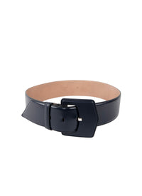 Ceinture à boucle large en cuir - Nuit
