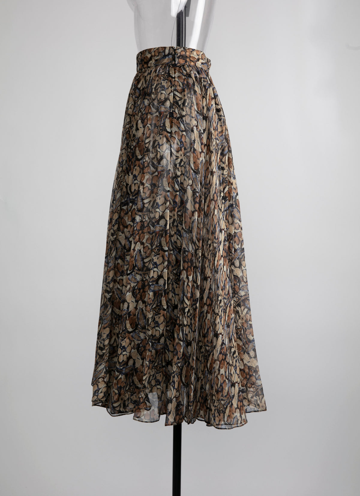 Long skirt with silk pattern - Multicolour