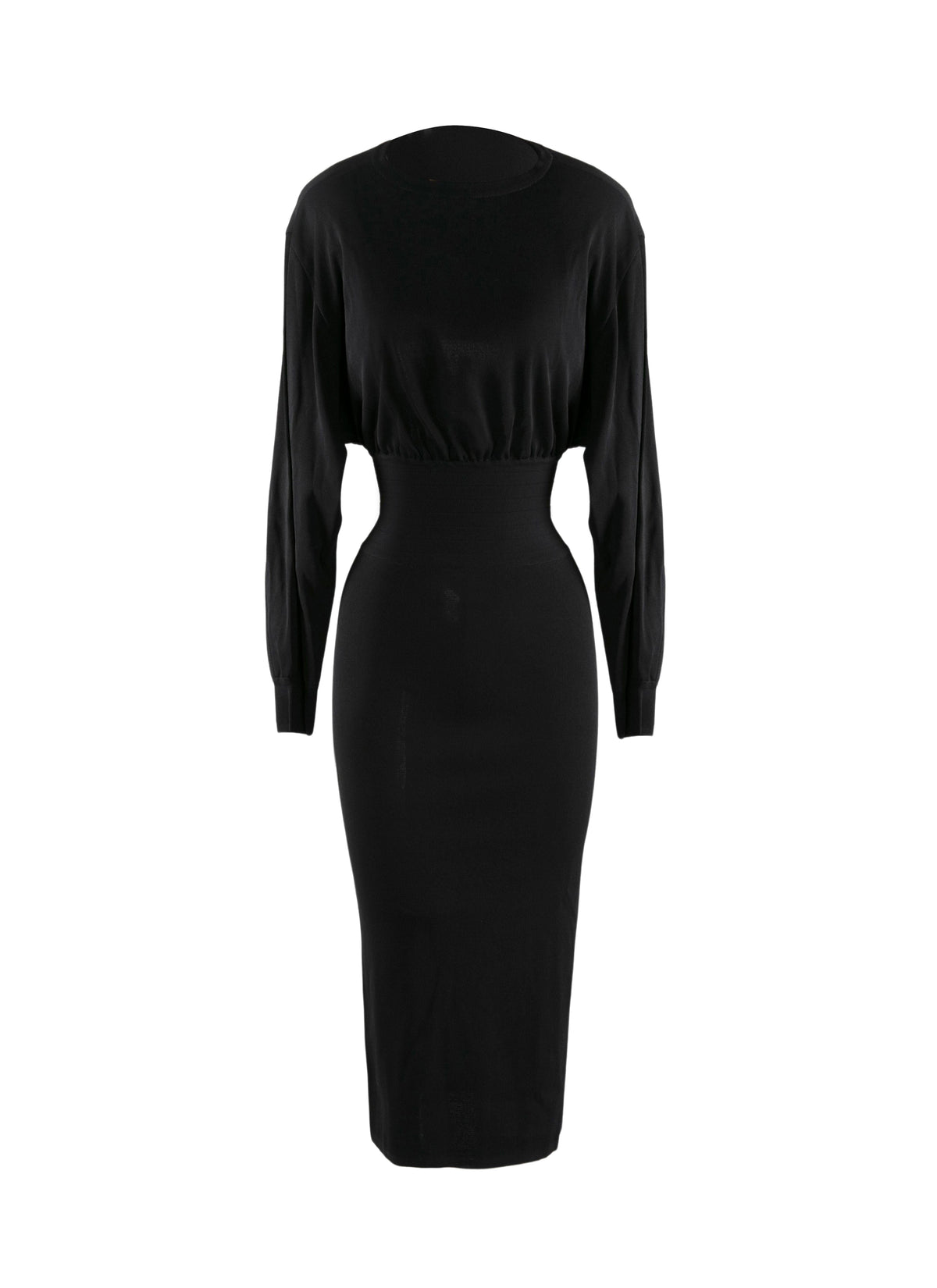 Robe à manches longues - Noir charbon