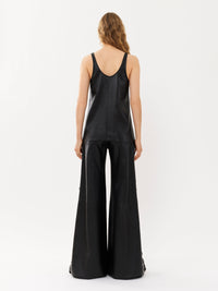 OK PORTE_Pantalon en cuir - Black