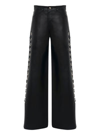 OK PORTE_Pantalon en cuir - Black