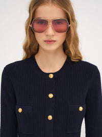 OK PORTE_Navy CARDIGAN - Navy