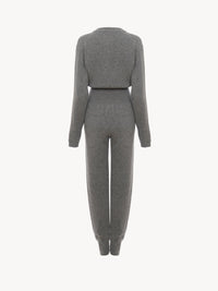 OK PORTE_Combinaison silhouette élancée en laine - Divine Grey