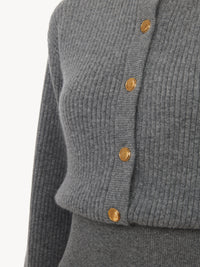 OK PORTE_Combinaison silhouette élancée en laine - Divine Grey