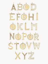 OK PORTE_Pendentif pour petite maroquinerie Alphabet en laiton - Gold Color