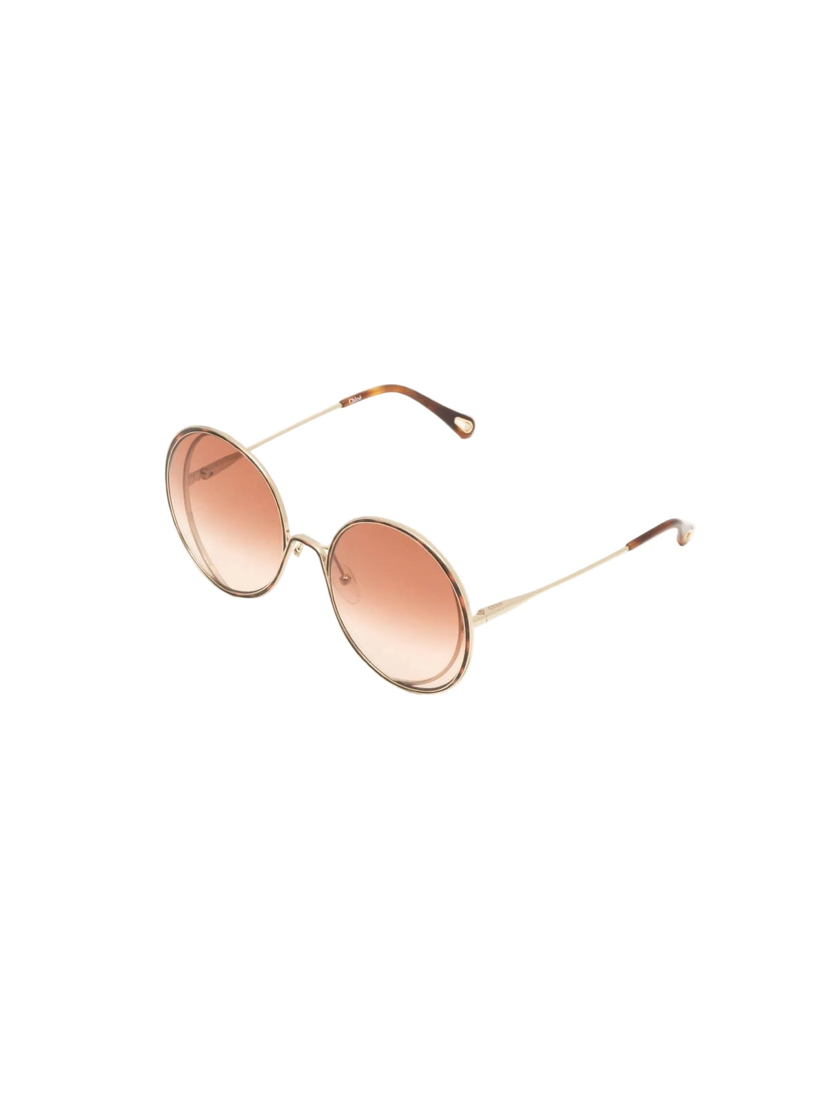 OK PORTE_Lunettes de soleil ronde Hannah - Havana & Peach