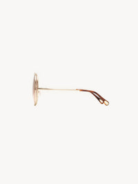 OK PORTE_Lunettes de soleil ronde Hannah - Havana & Peach