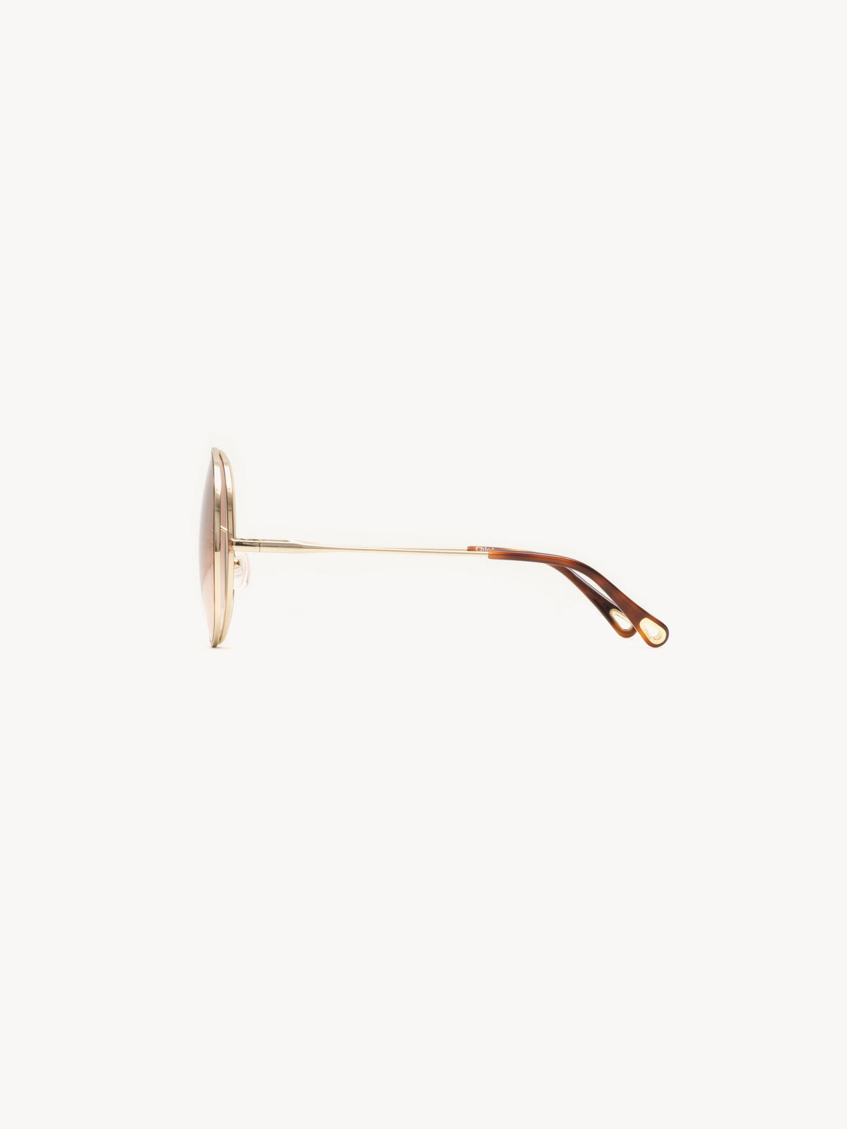 OK PORTE_Lunettes de soleil ronde Hannah - Havana & Peach