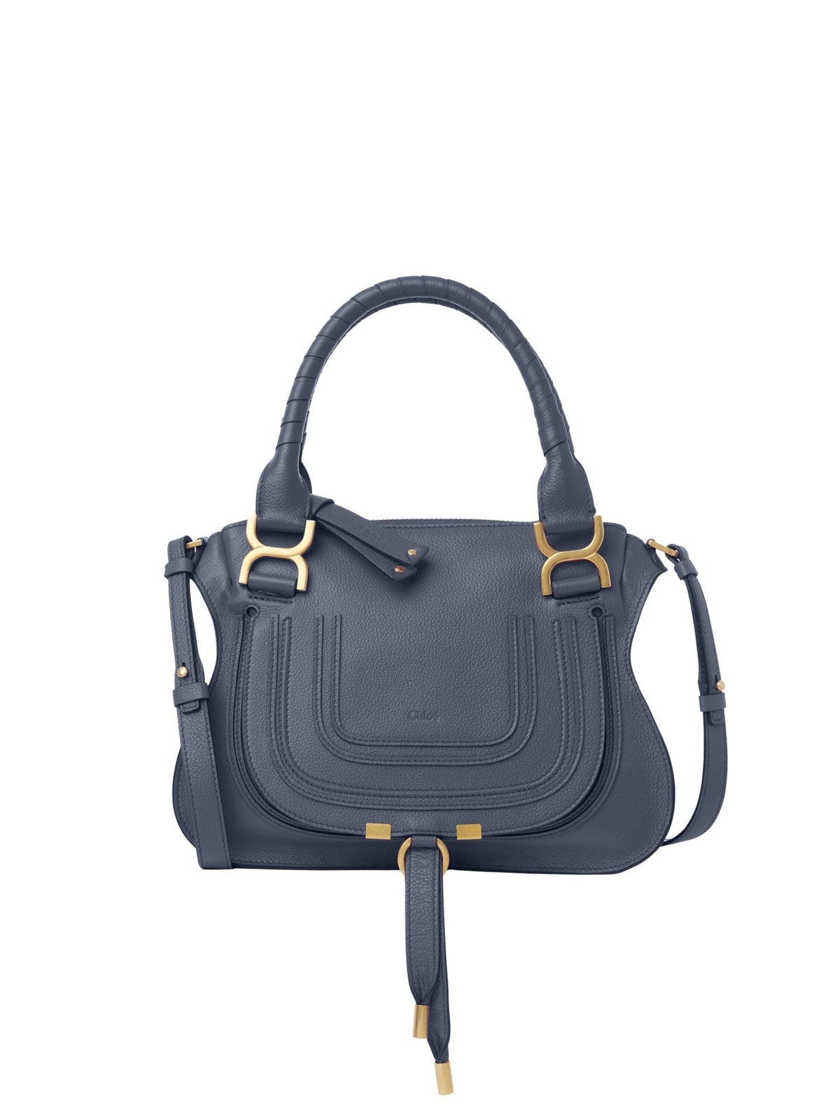 NO PORTE_Petit sac double porté Marcie en cuir - Tapestry Blue