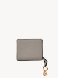 OK PORTE_Portefeuille compact zippé Alphabet en cuir - Cashmere Grey