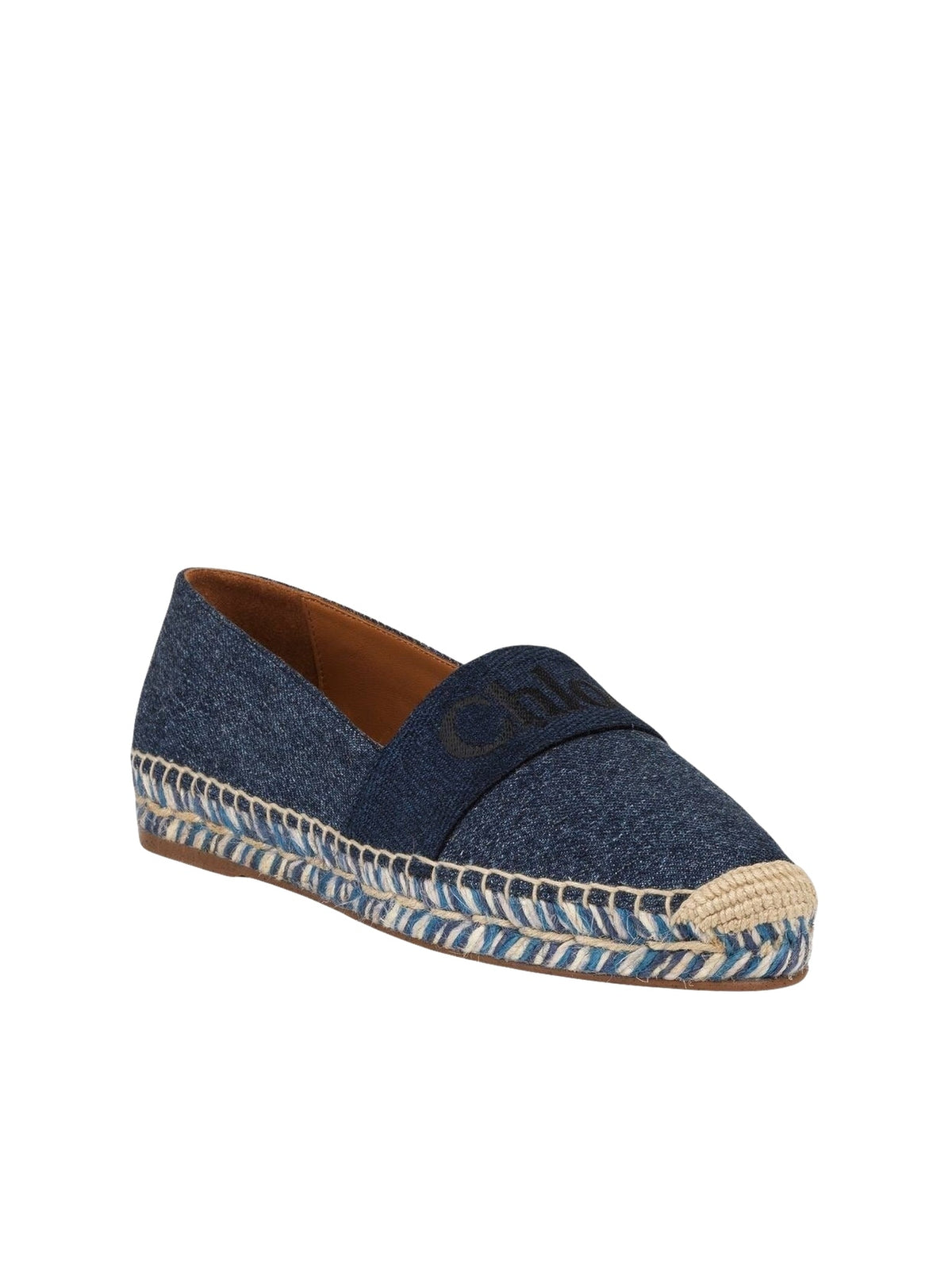 NO PORTE_Espadrilles Piia en cuir - Denim