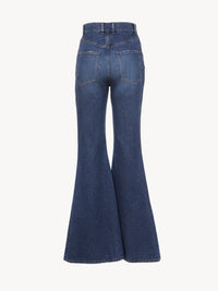 OK PORTE_Jean flare taille haute - Faded Denim