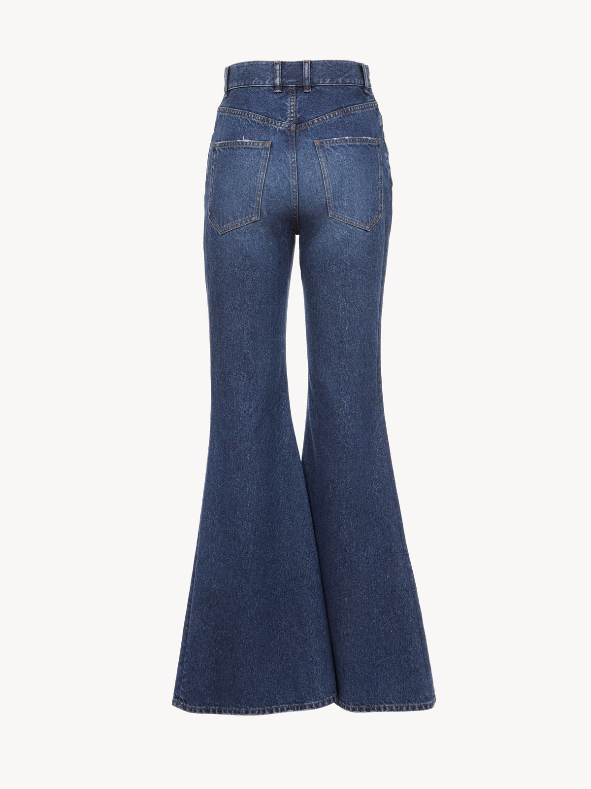 OK PORTE_Jean flare taille haute - Faded Denim