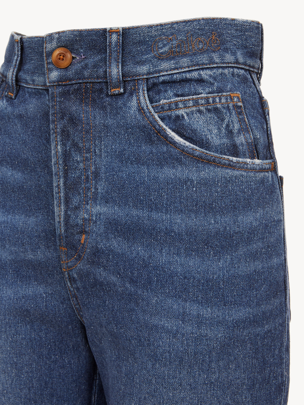 OK PORTE_Jean flare taille haute - Faded Denim
