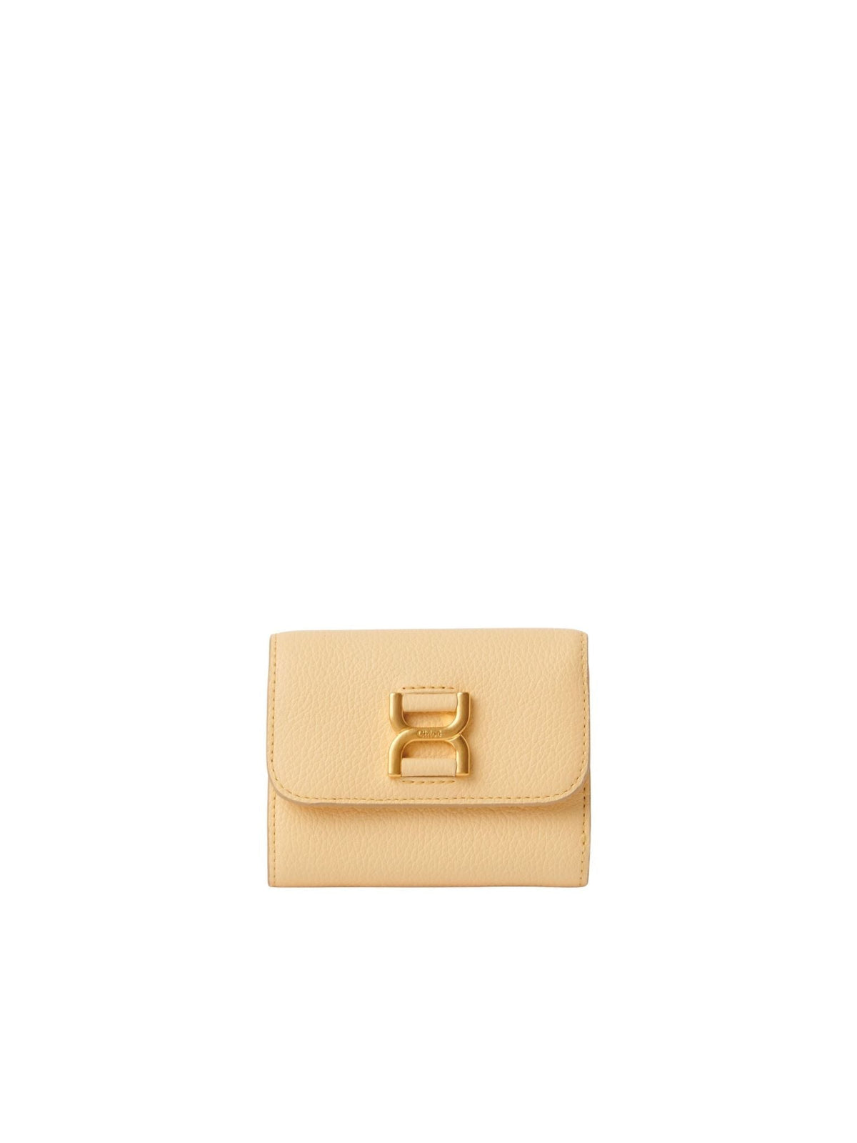 NO PORTE_Petit portefeuille à trois volets Marcie en cuir - Softy Yellow