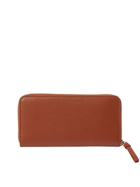 NO PORTE_Portefeuille long zippé Chloé Sense en cuir - Caramel