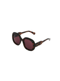 OK PORTE_Lunettes de soleil rondes Gayia - Garnet Red
