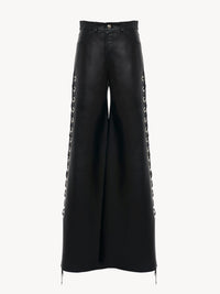 OK PORTE_Pantalon en cuir - Black