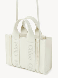 OK PORTE_Mini cabas Woody à bandoulière en cuir - White