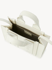 OK PORTE_Mini cabas Woody à bandoulière en cuir - White