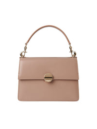 OK PORTE_Sac moyen à rabat Penelope en cuir - Nomad Beige