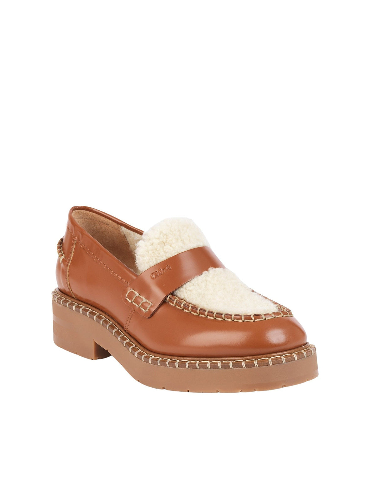 NO PORTE_Ballerines Noua en cuir - Caramello